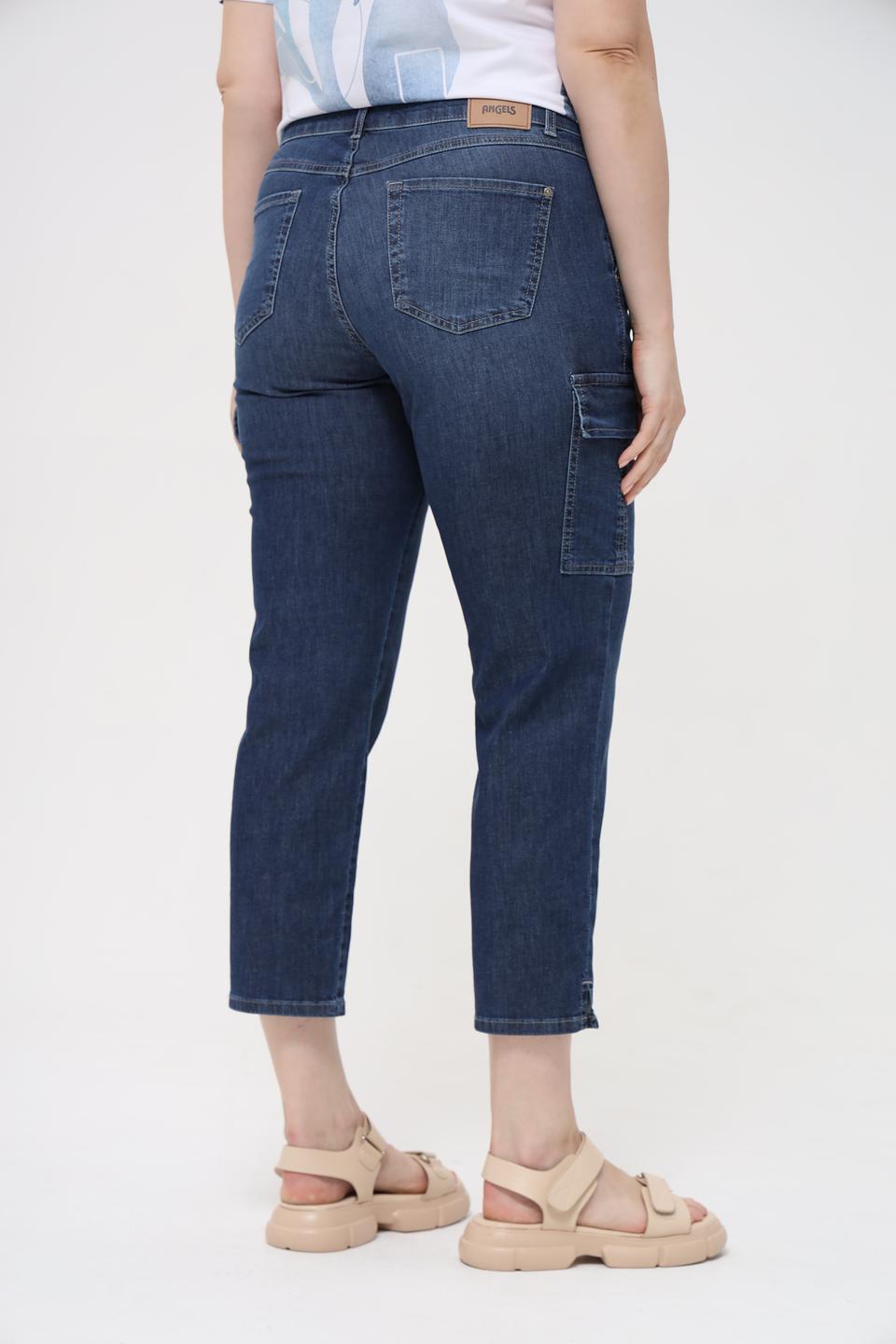 Джинсы Angels CROP SLIT синие