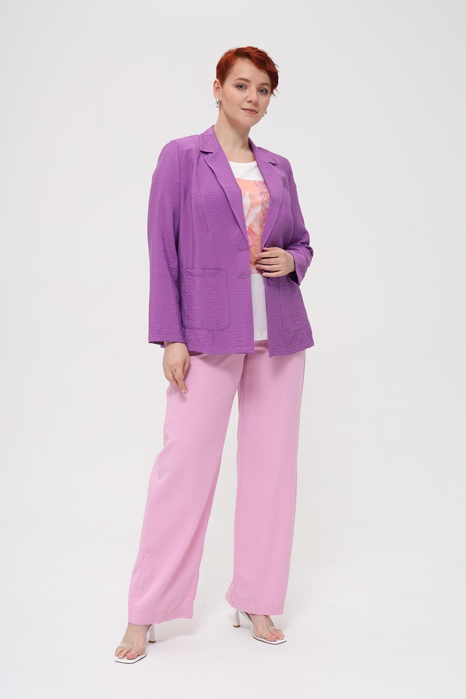 Жакет Samoon лиловый приталенный