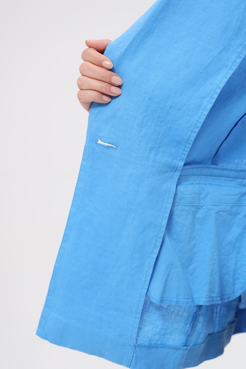 Жакет Marc Aurel льняной голубой