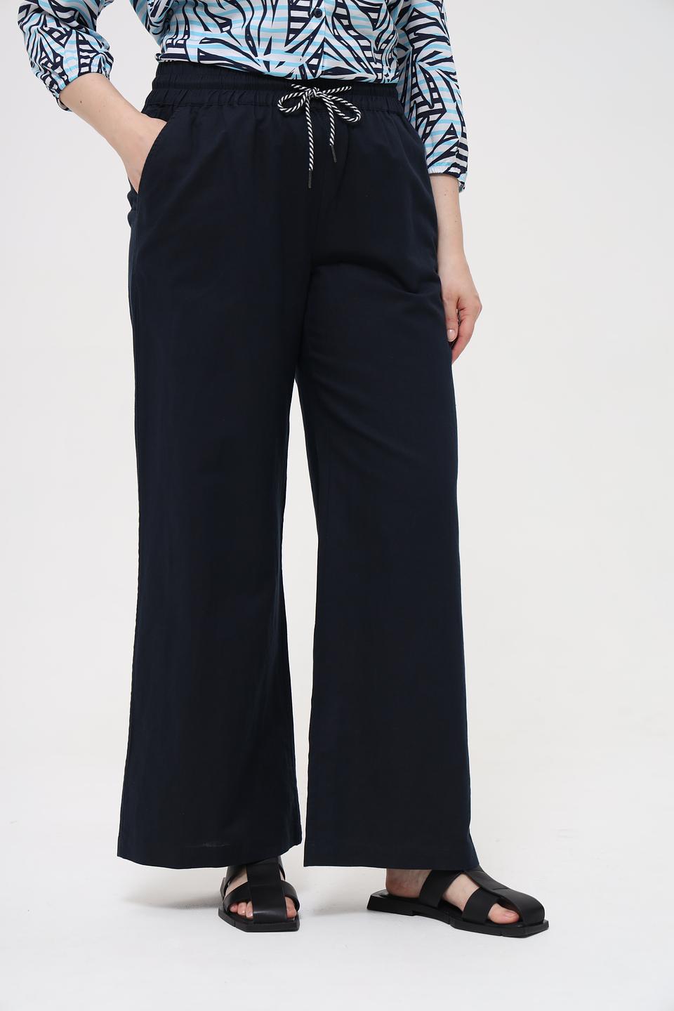 Брюки палаццо Frapp темно-синие
