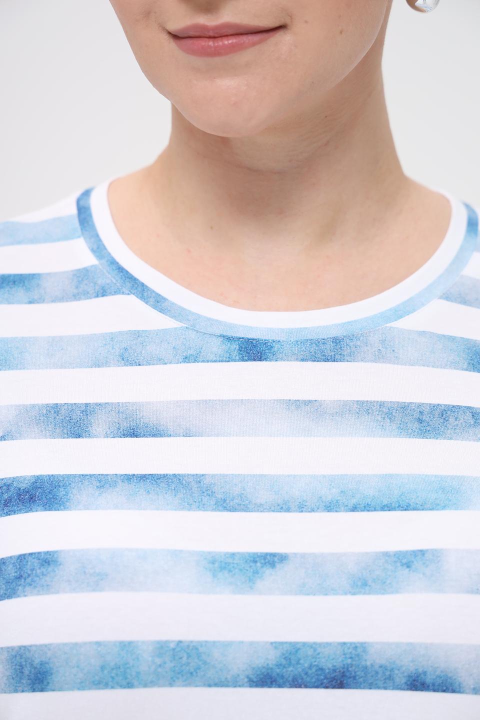 Футболка Rabe collection в полоску голубую