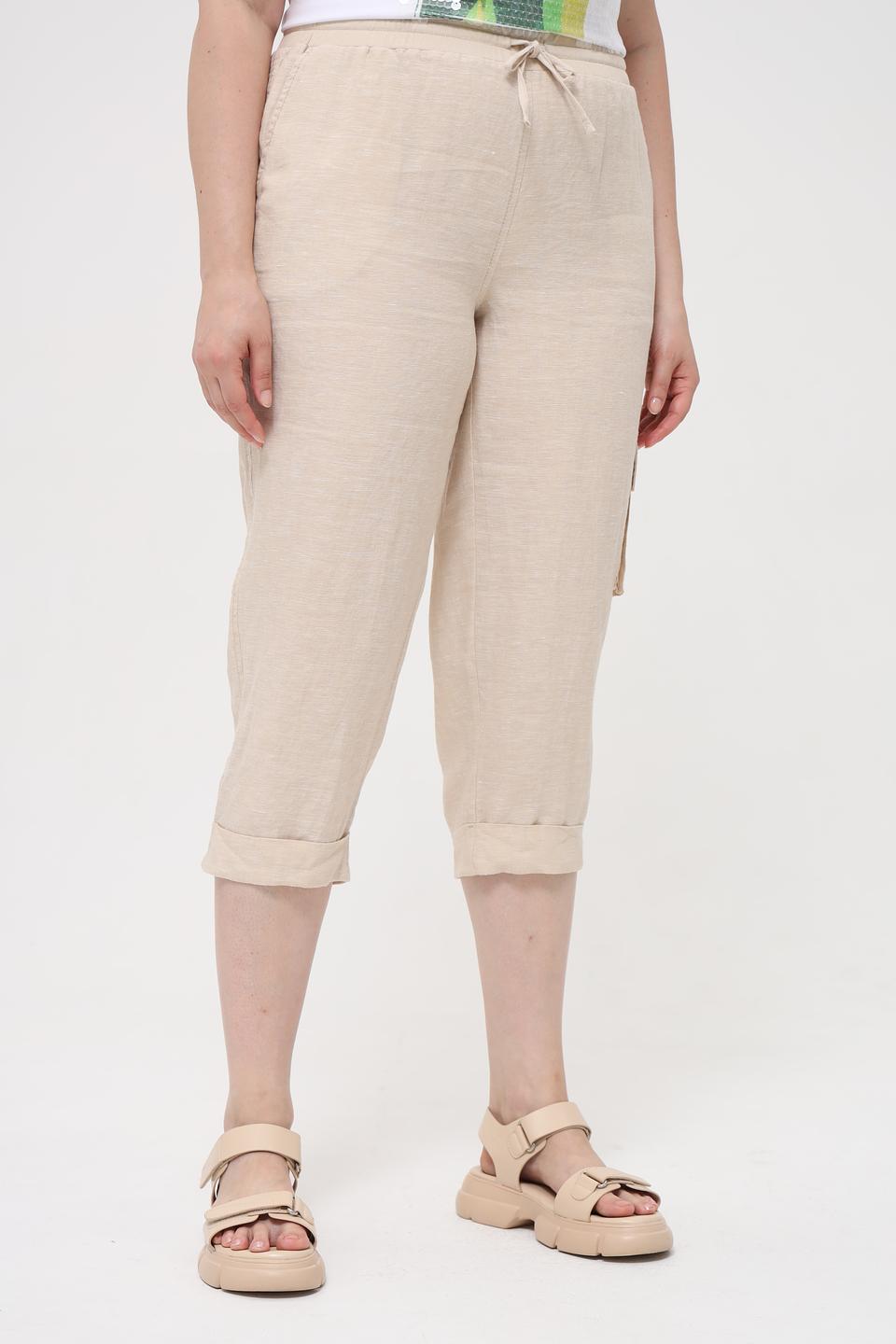 Брюки капри Doris Streich бежевые