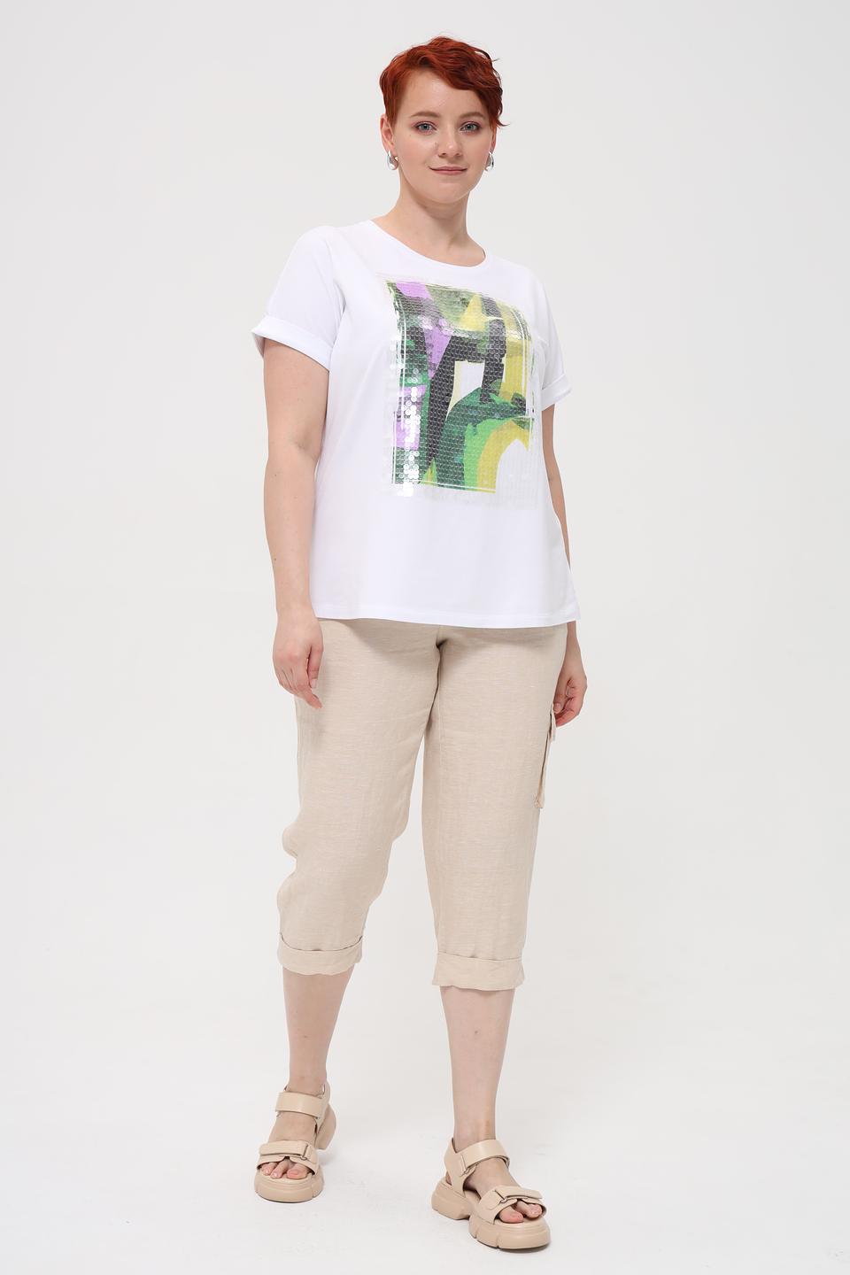 Брюки капри Doris Streich бежевые