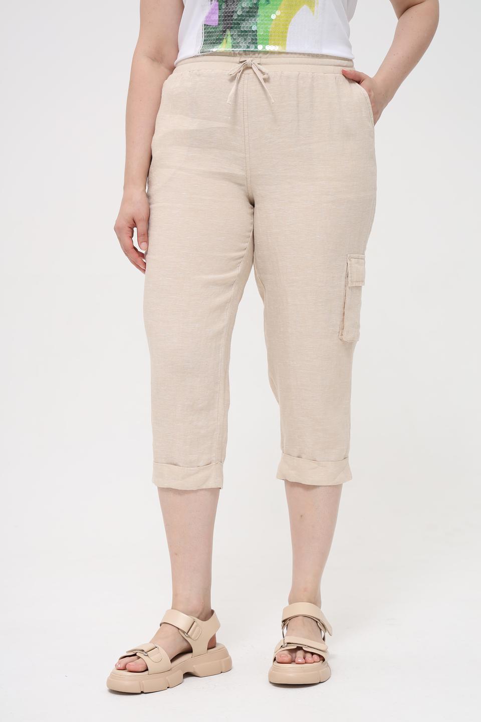 Брюки капри Doris Streich бежевые