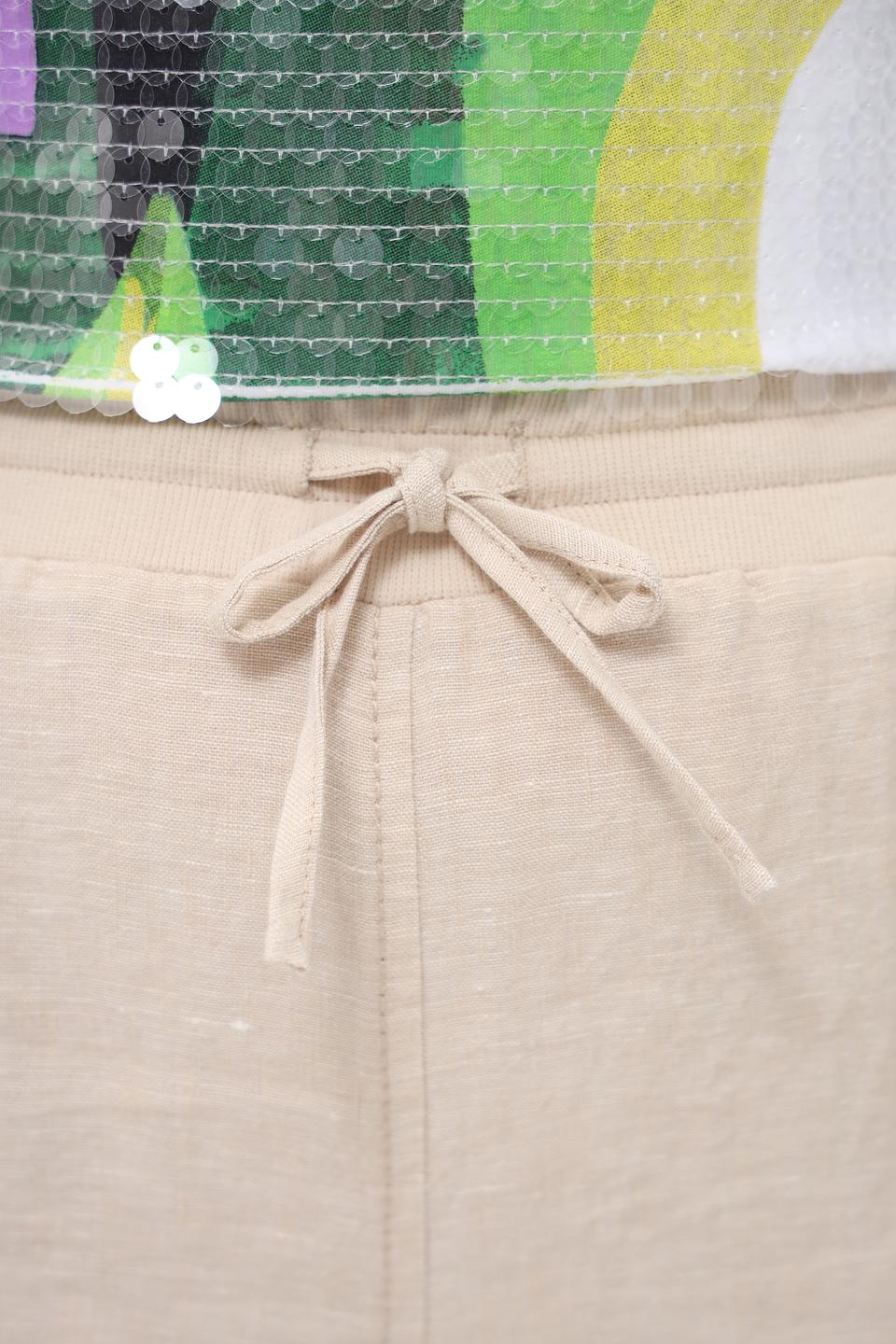 Брюки капри Doris Streich бежевые