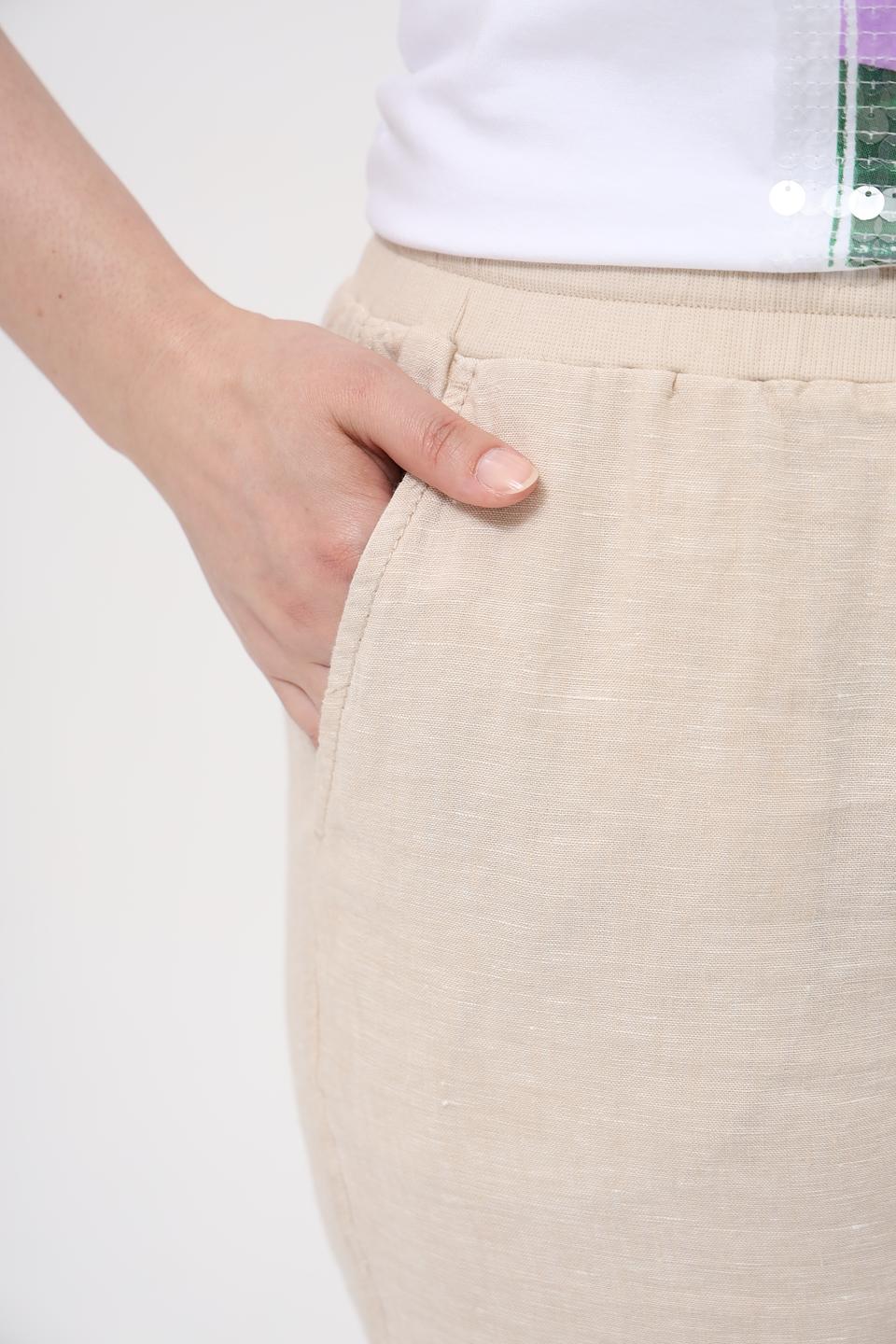 Брюки капри Doris Streich бежевые