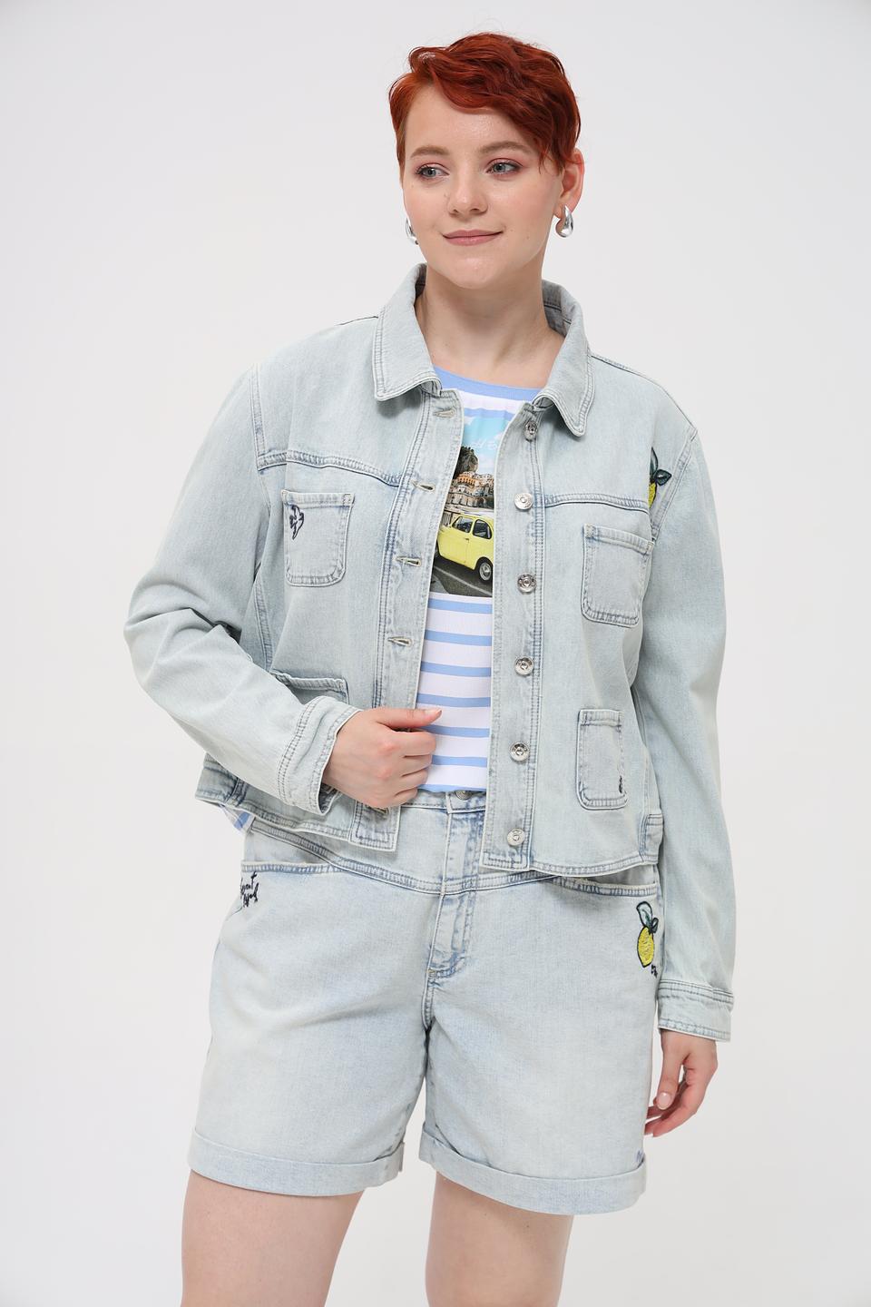 Жакет Oui деним светло-голубой