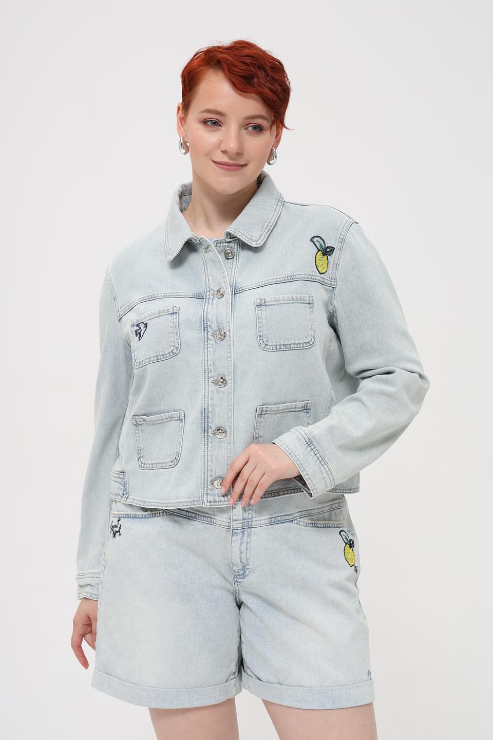 Жакет Oui деним светло-голубой
