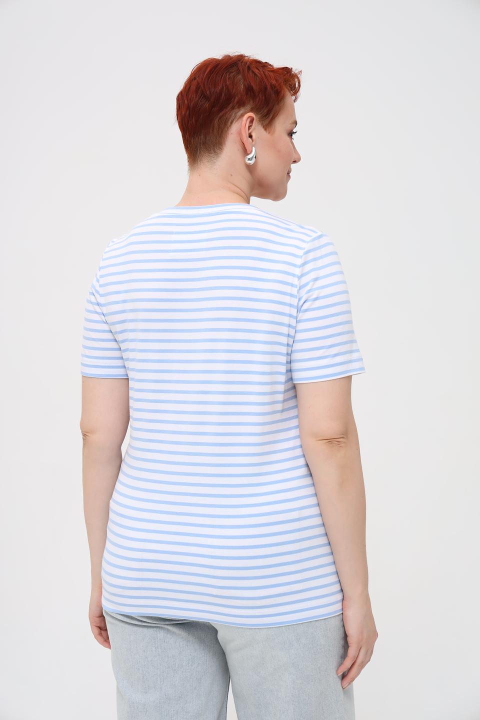 Футболка Oui в полоску голубую