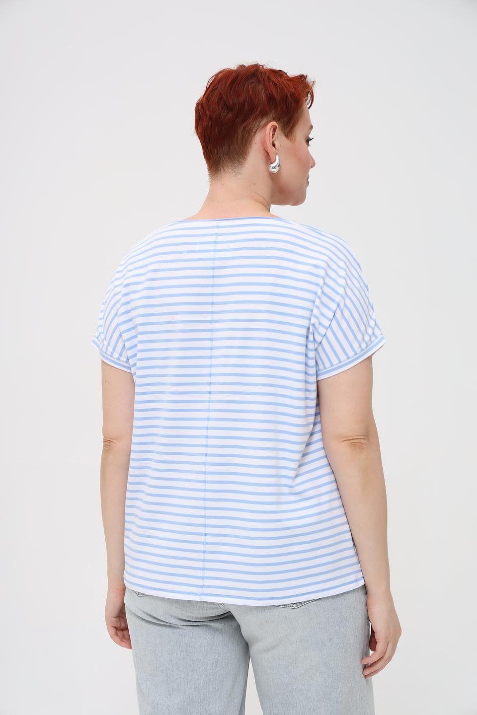 Футболка Oui в полоску с принтом