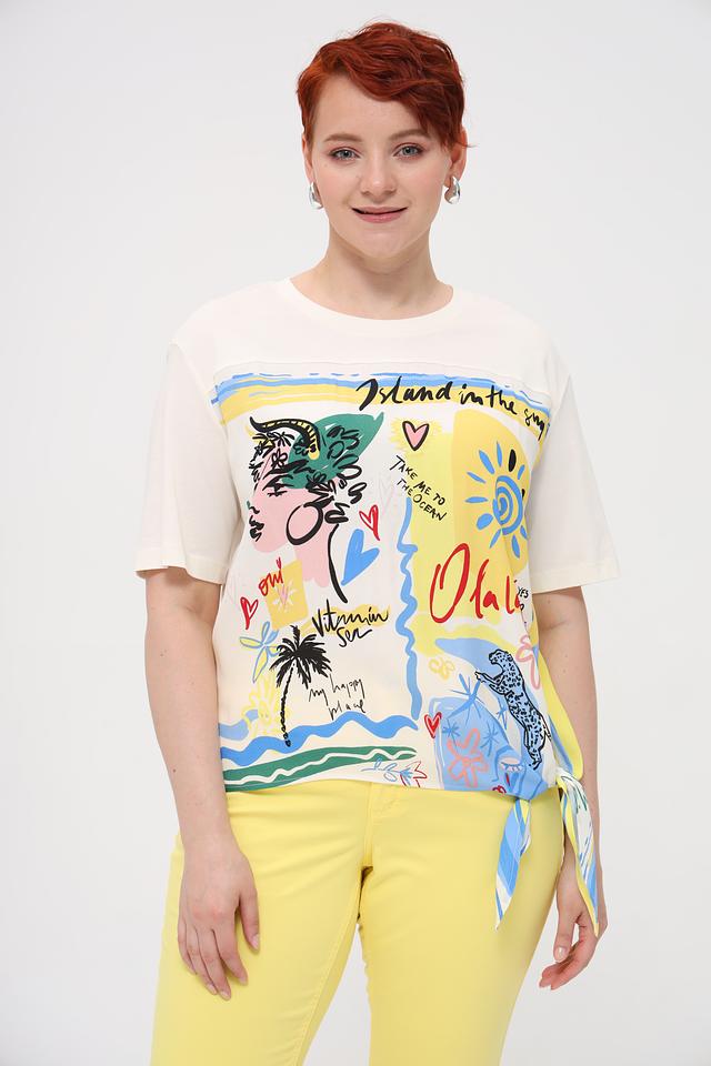 Блуза Oui с тропическим принтом