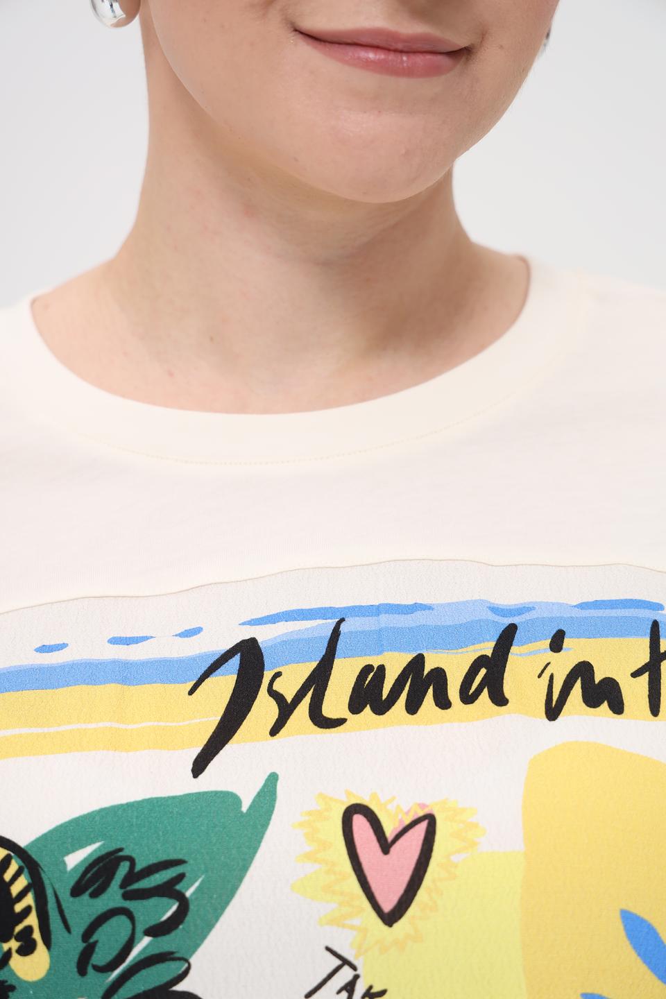 Блуза Oui с тропическим принтом