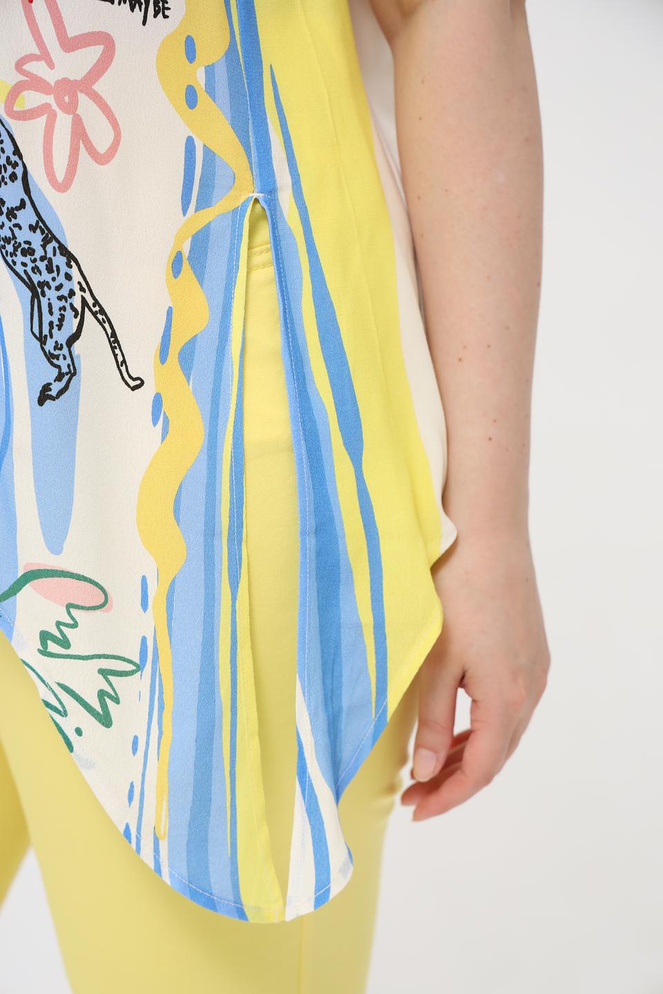 Блуза Oui с тропическим принтом