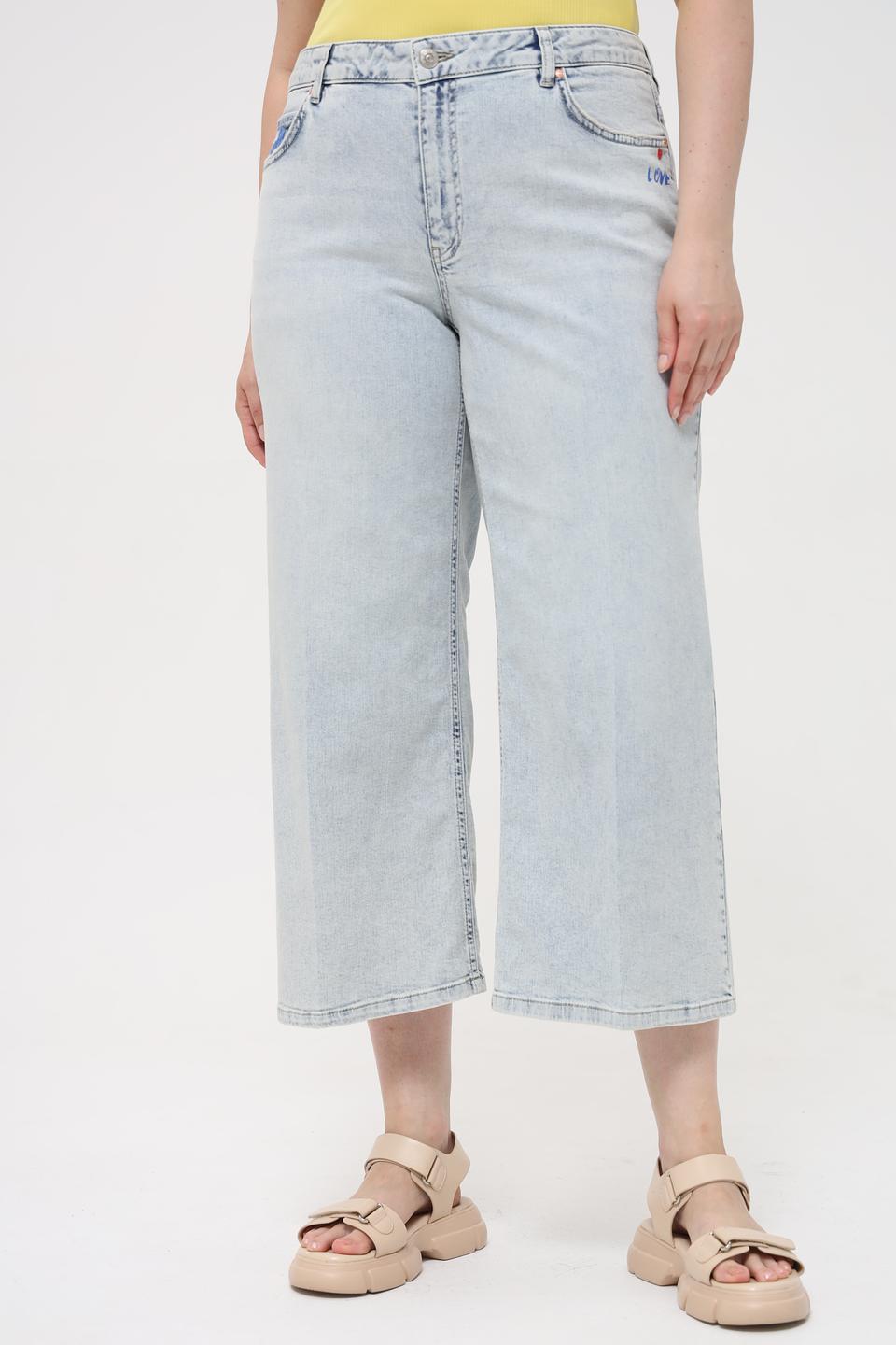Джинсы кюлоты Oui светло-голубые
