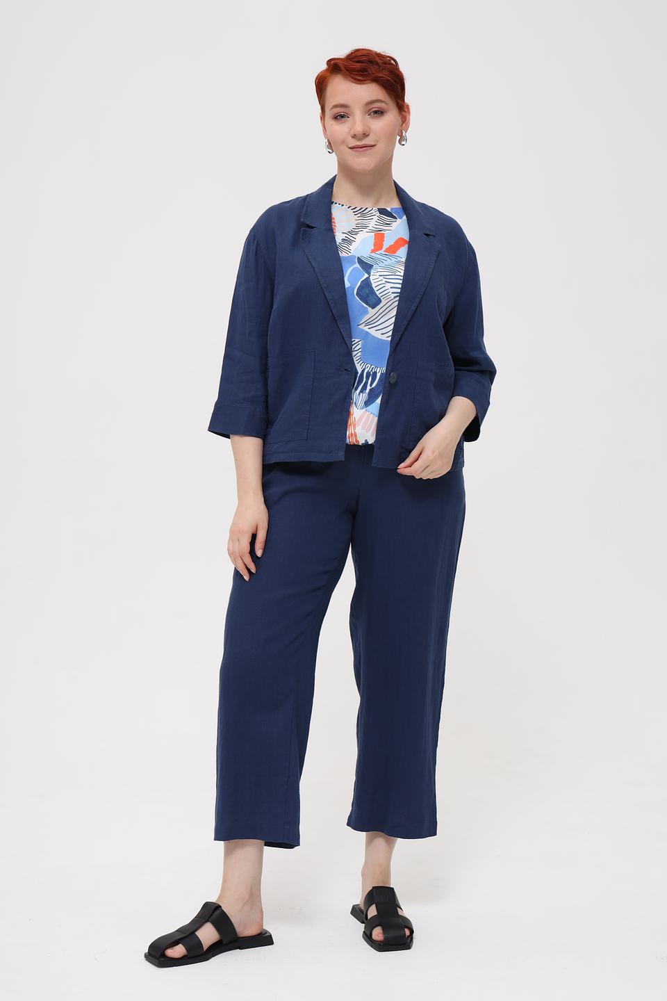 Жакет Lecomte льняной синий