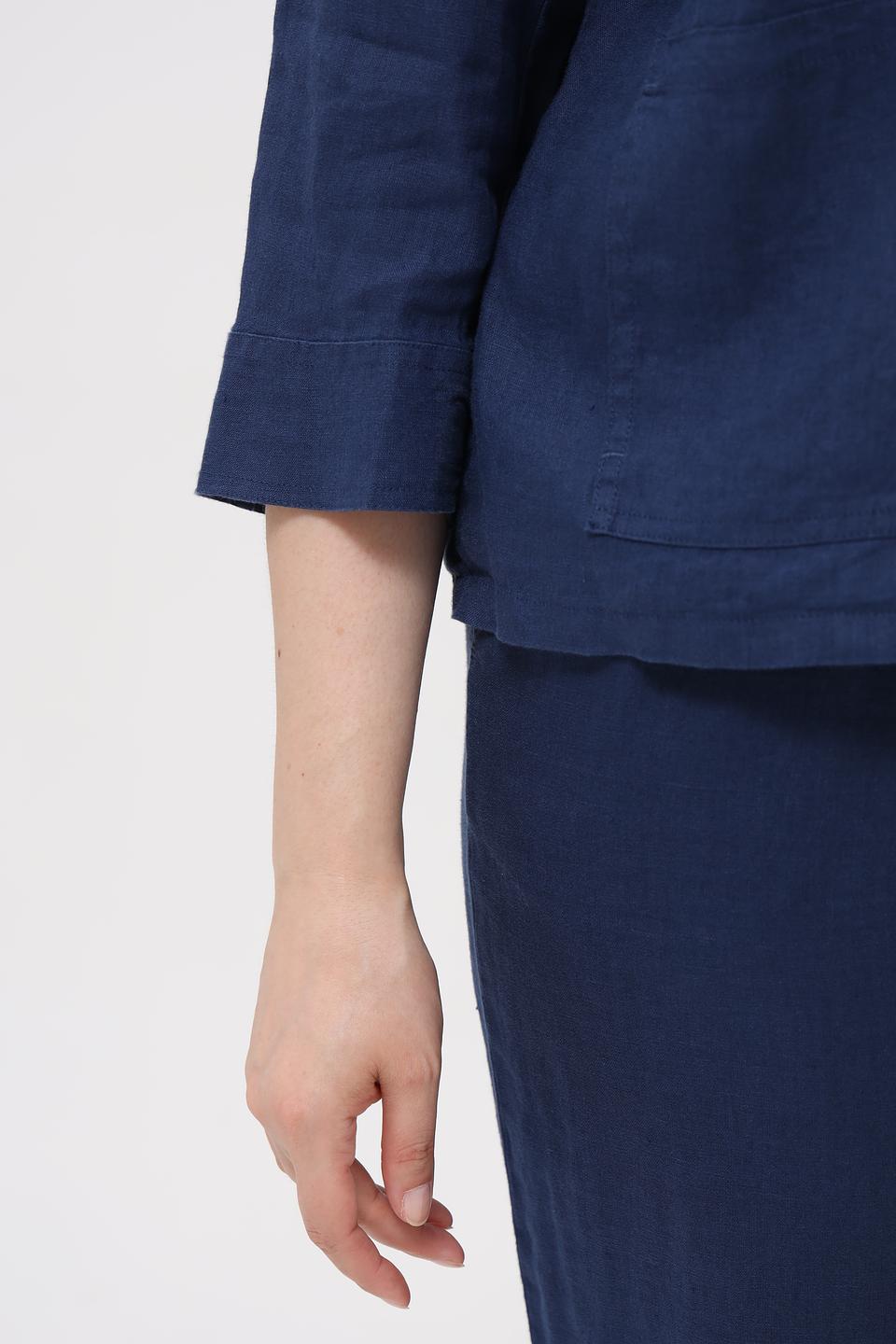 Жакет Lecomte льняной синий