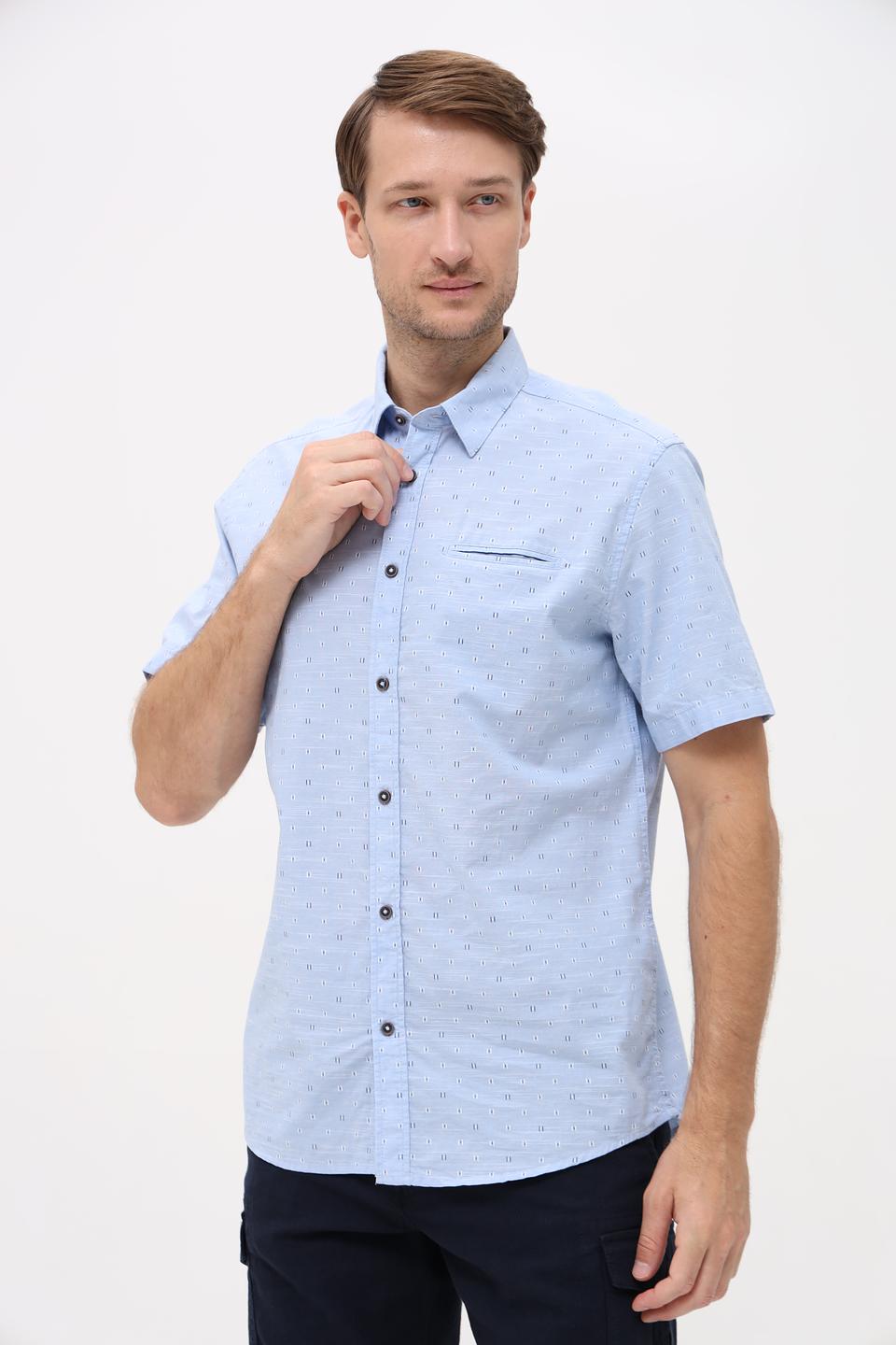 Рубашка кр Tom Tailor голубая