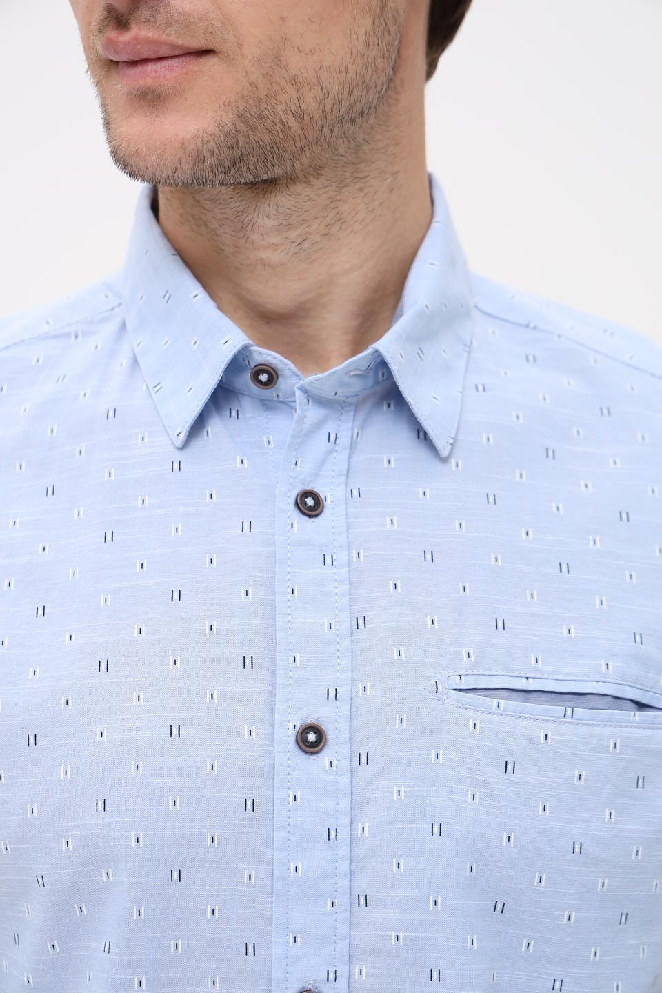 Рубашка кр Tom Tailor голубая