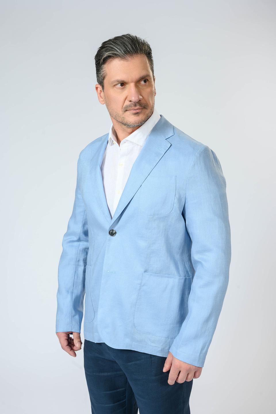 Пиджак Gaudi льняной голубой