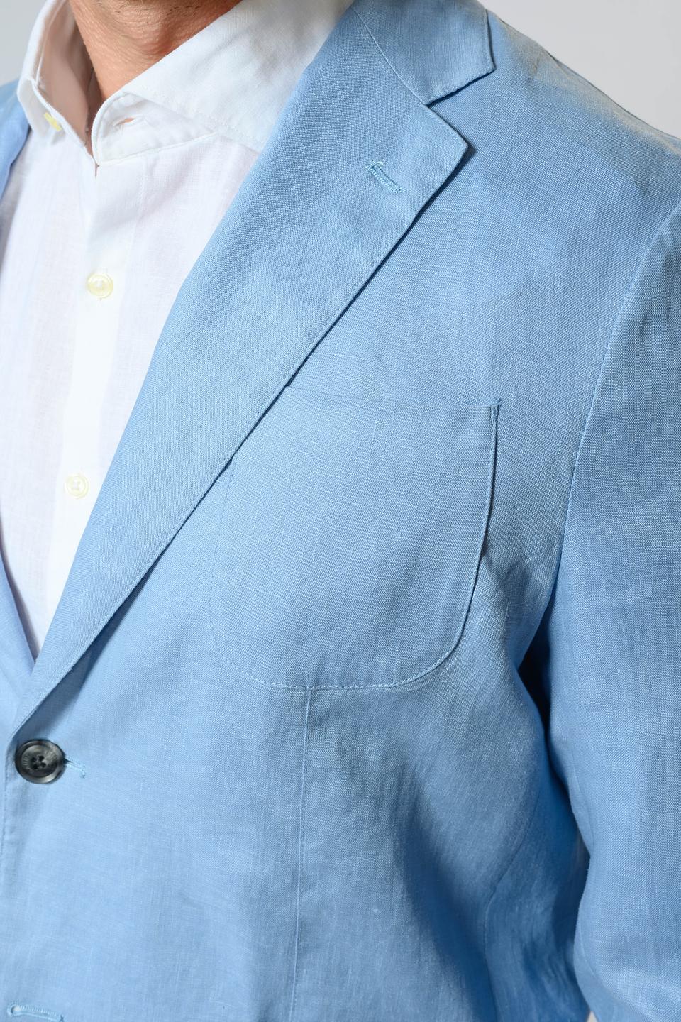 Пиджак Gaudi льняной голубой