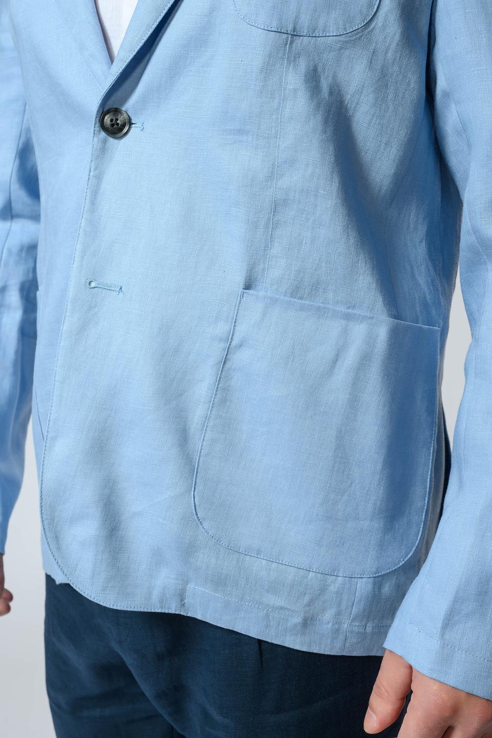 Пиджак Gaudi льняной голубой