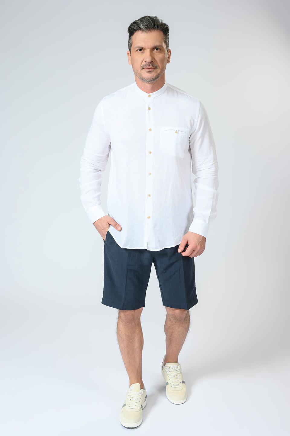 Рубашка Liu-Jo мужская белая с воротником-стойкой