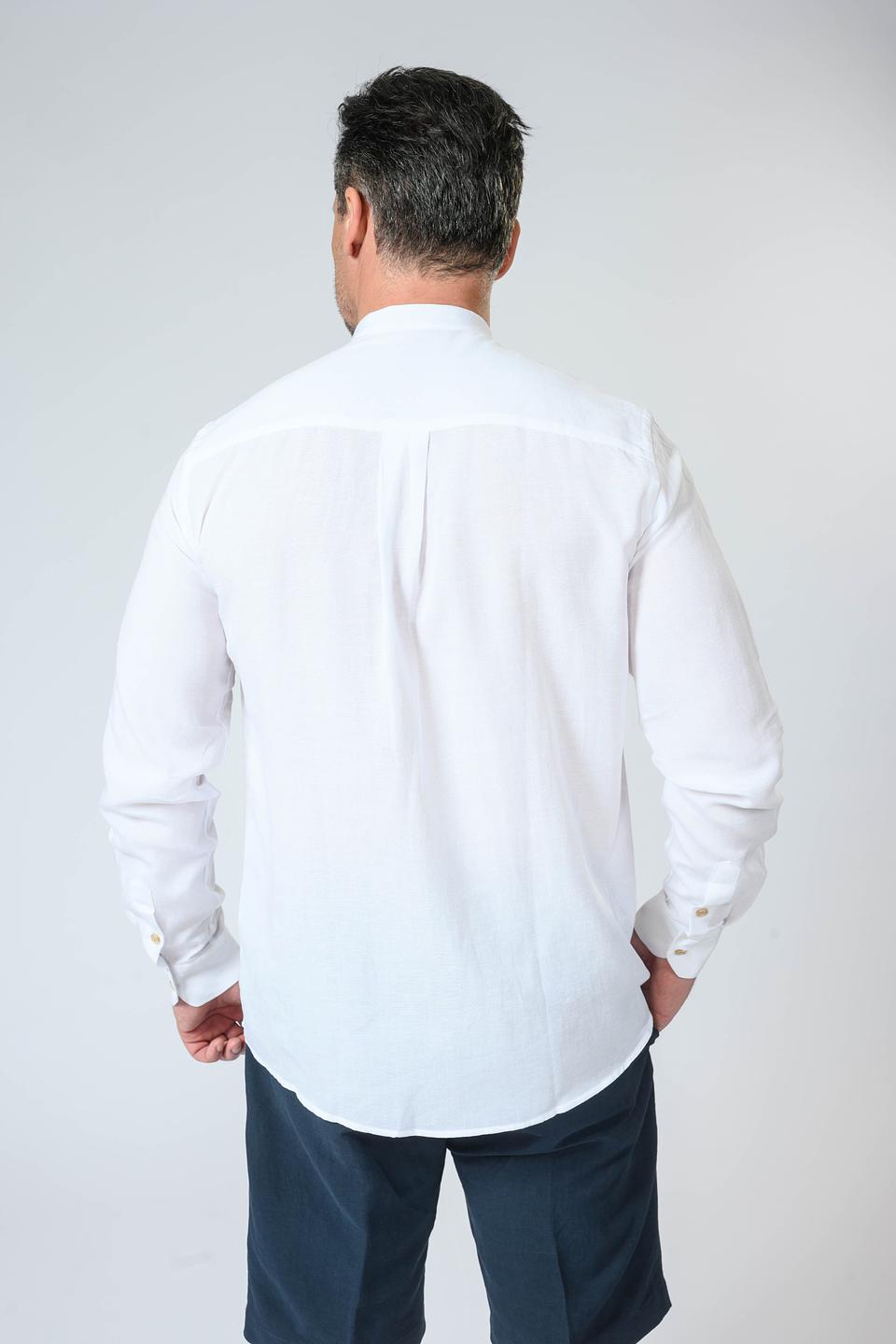 Рубашка Liu-Jo мужская белая с воротником-стойкой