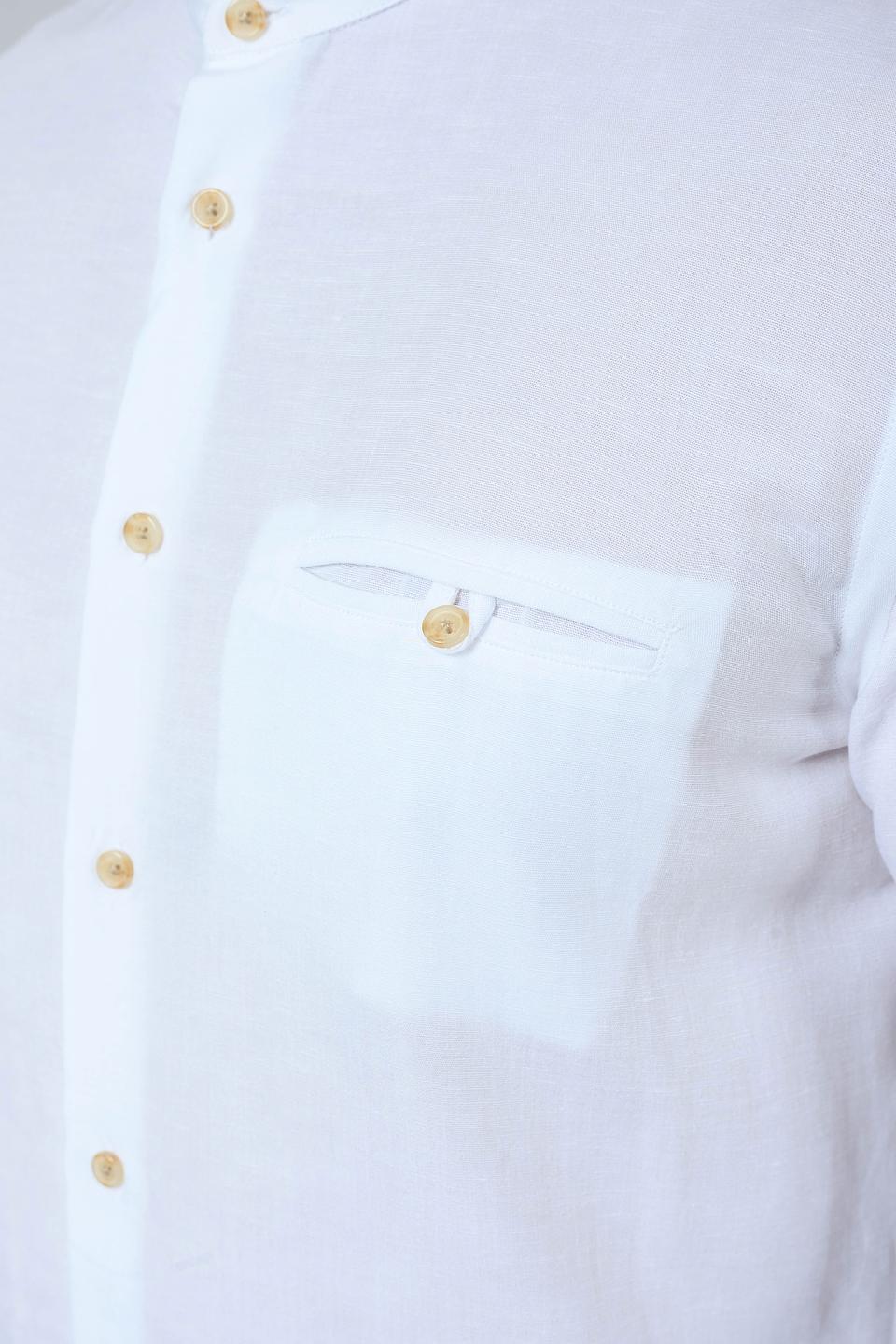 Рубашка Liu-Jo мужская белая с воротником-стойкой