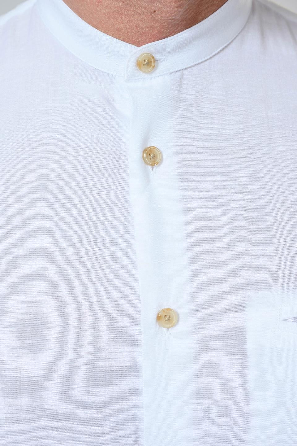 Рубашка Liu-Jo мужская белая с воротником-стойкой