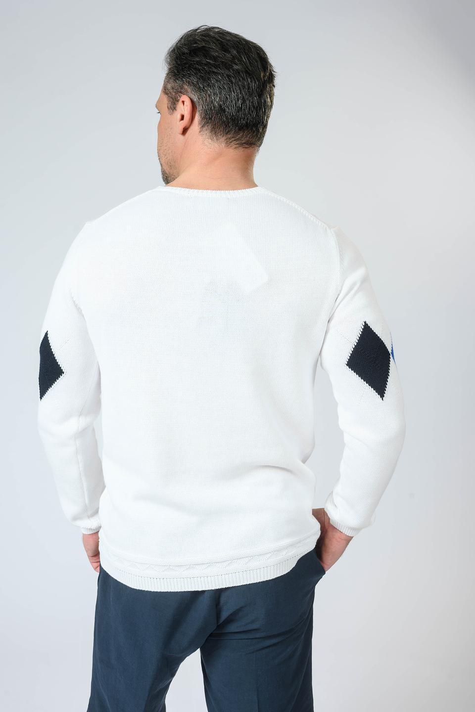 Джемпер Liu-Jo муж. с ромбами белый