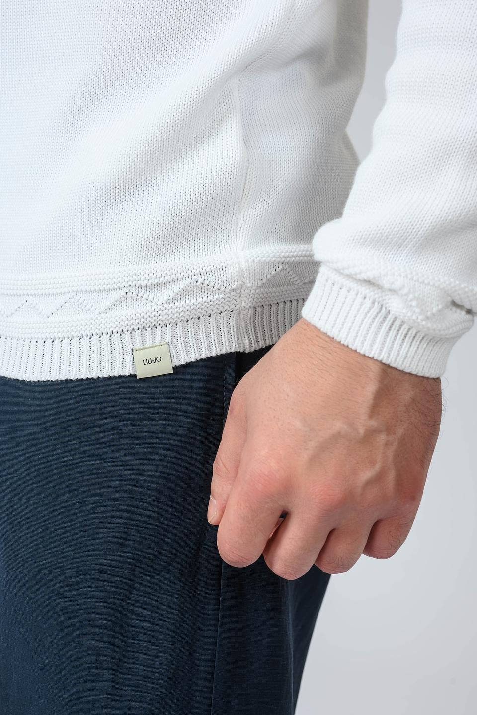 Джемпер Liu-Jo муж. с ромбами белый