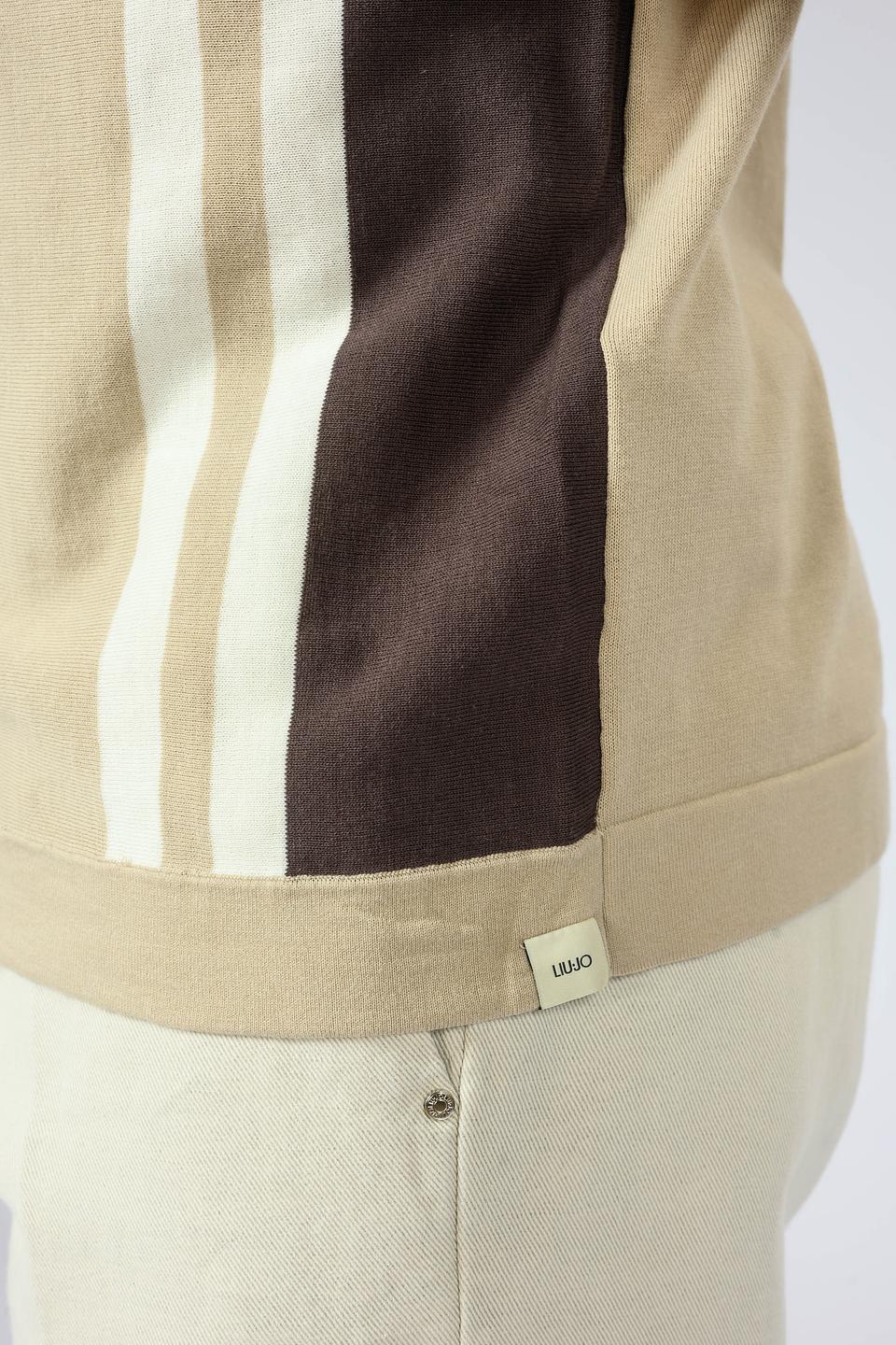 Джемпер Liu-Jo муж. с полосками бежевый