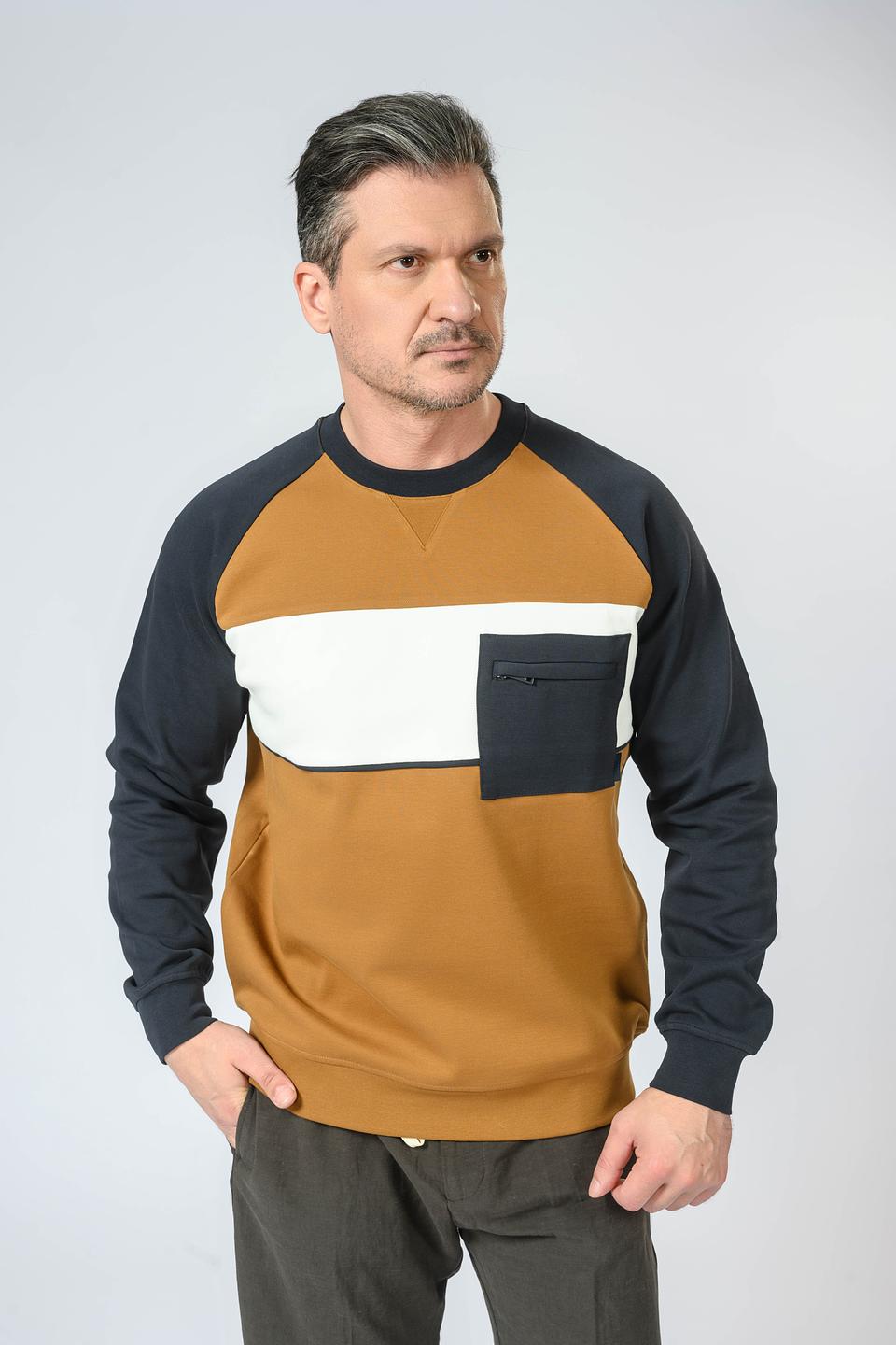 Пуловер Liu-Jo комбинированный горчичный