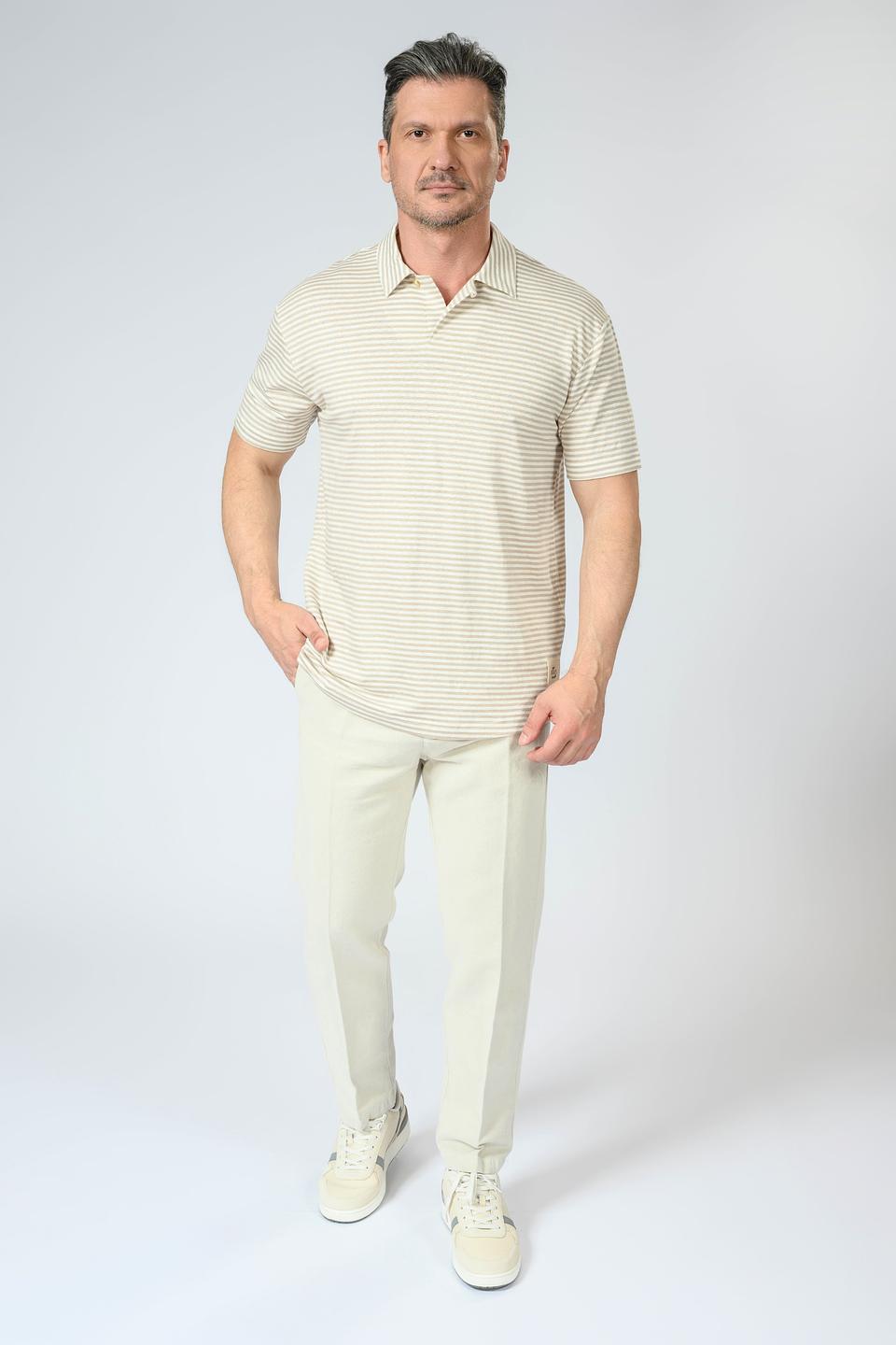 Поло Liu-Jo в полоску бежевый