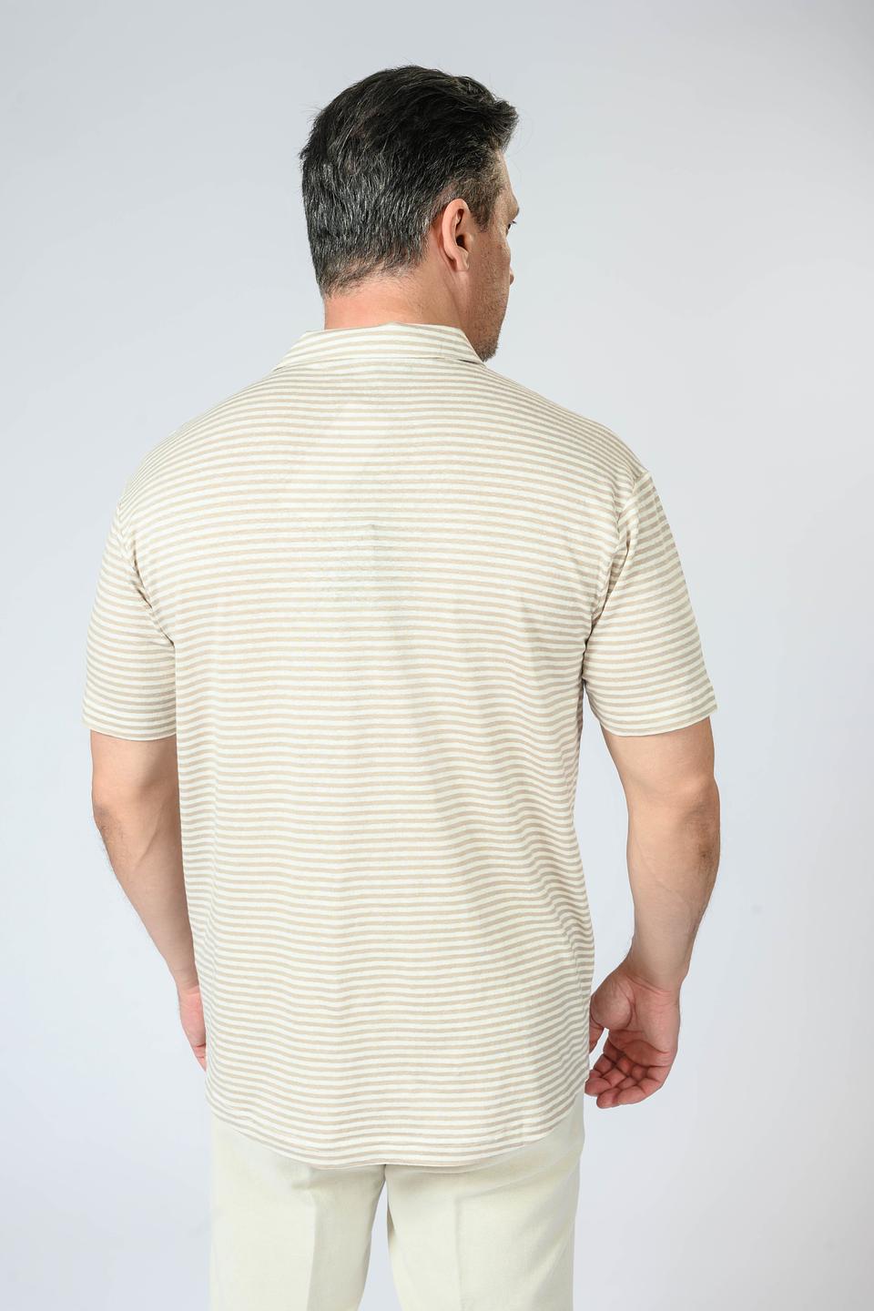 Поло Liu-Jo в полоску бежевый