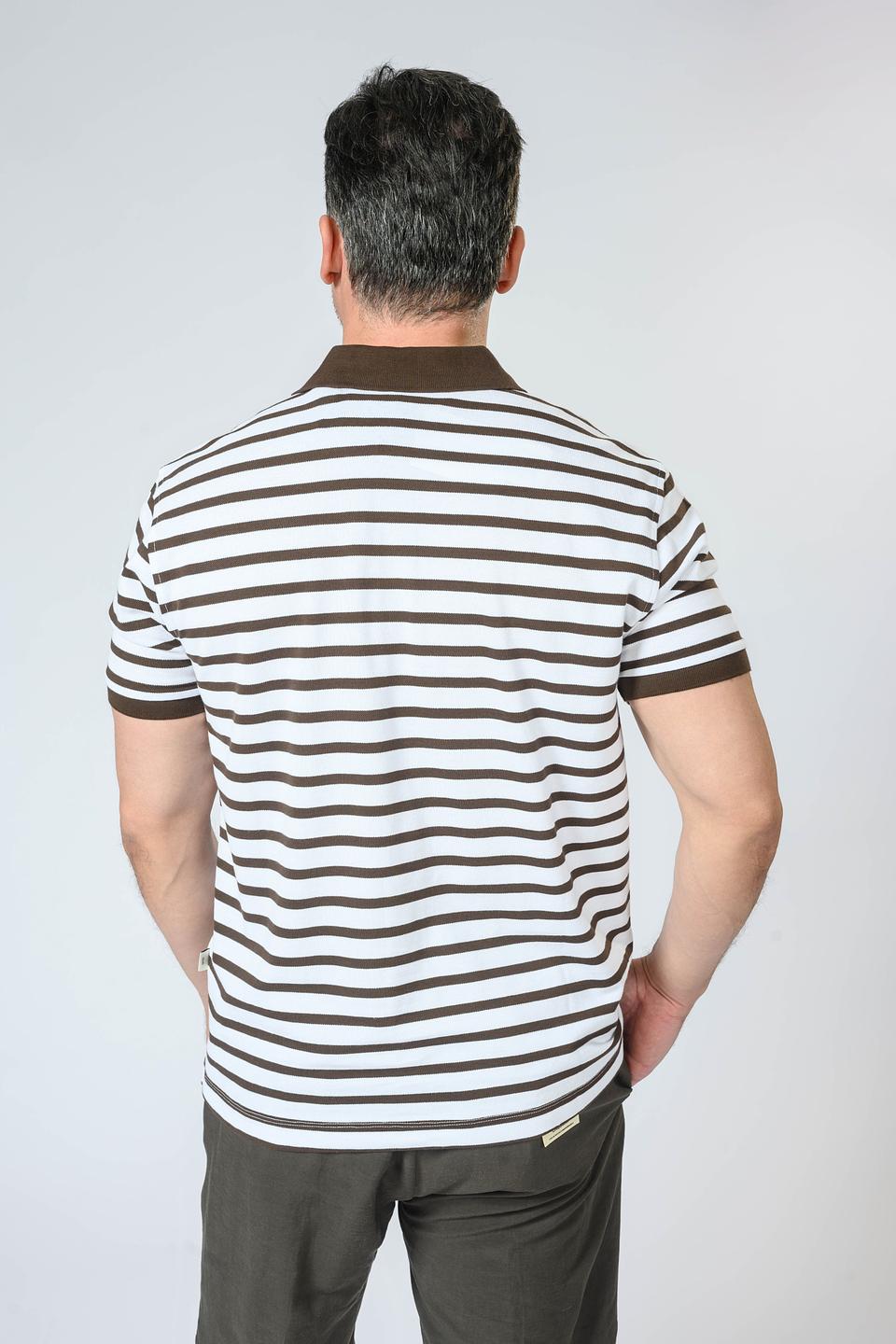 Поло Liu-Jo в полоску коричневый