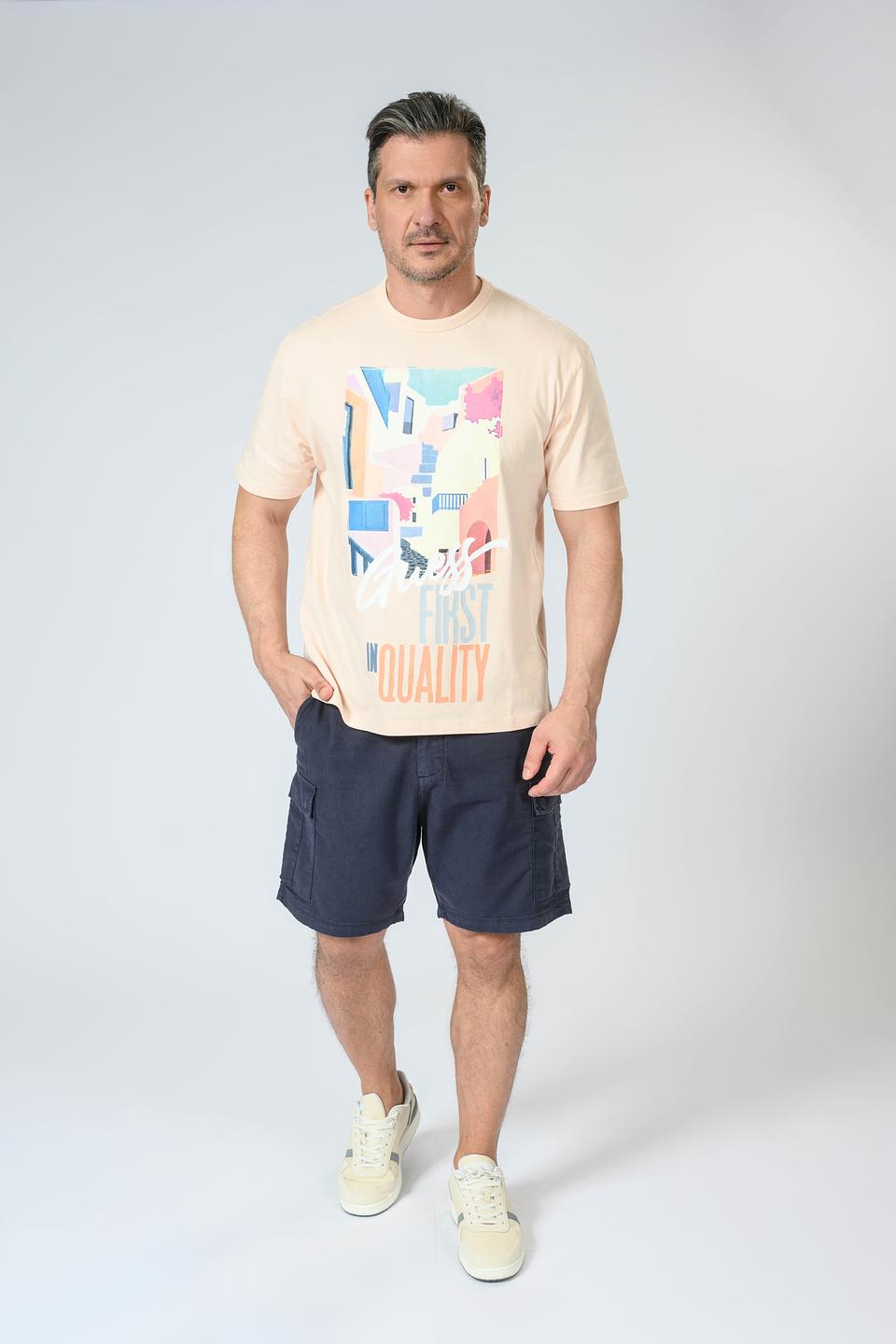 Футболка Guess с принтом розовый