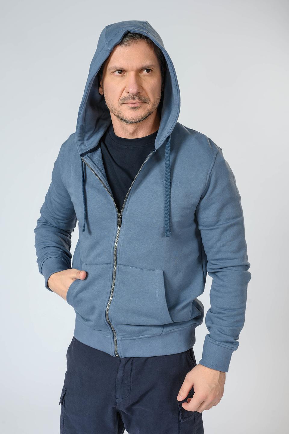 Толстовка Guess на молнии синяя