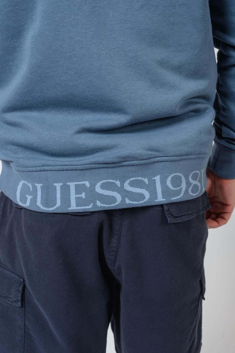 Толстовка Guess на молнии синяя