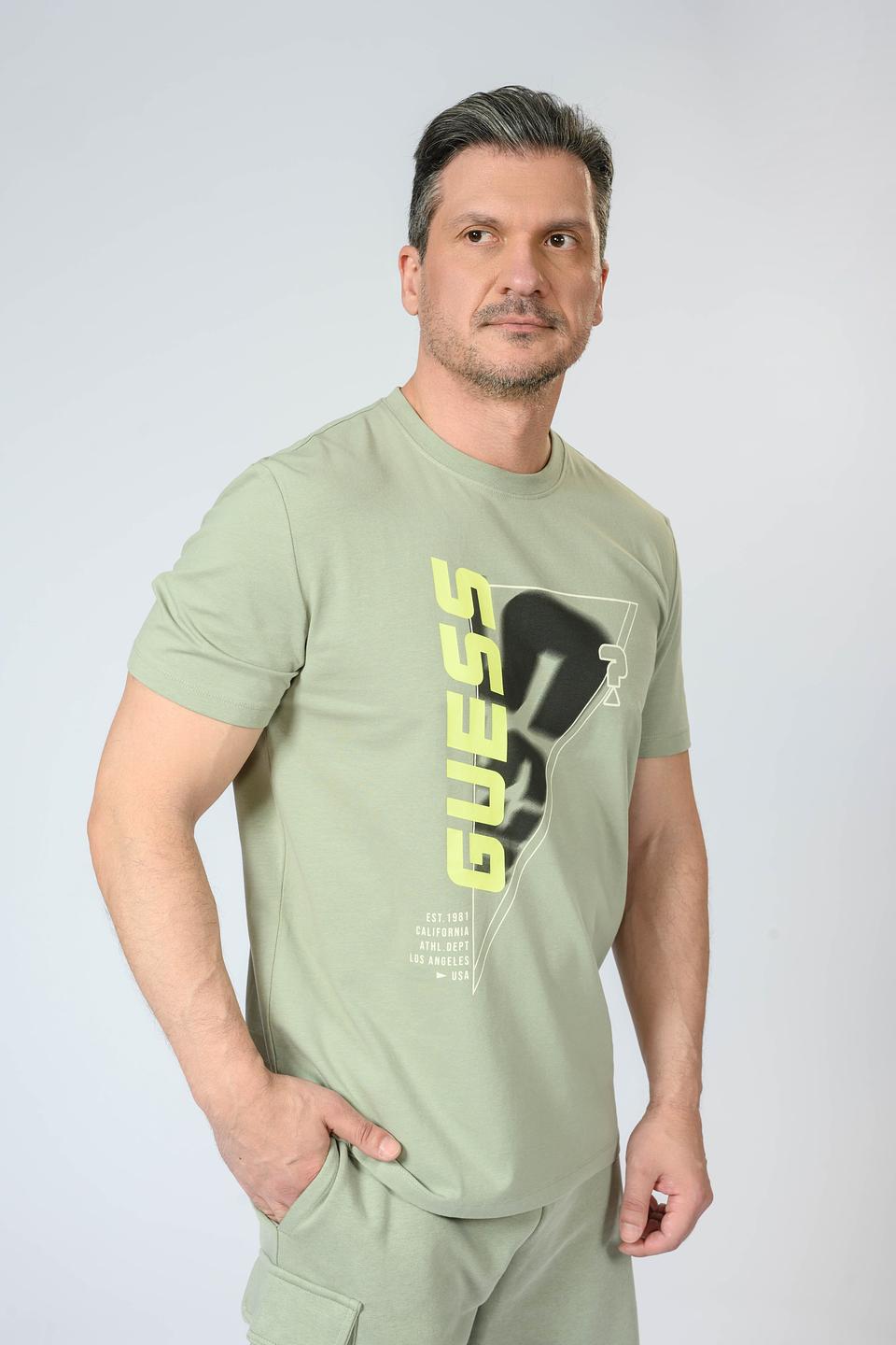 Футболка Guess логотип хаки