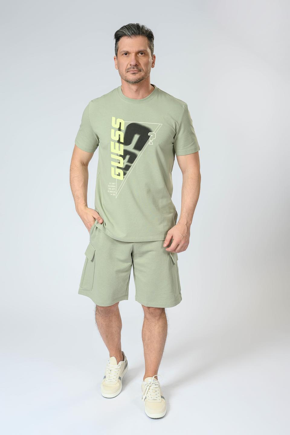 Футболка Guess логотип хаки