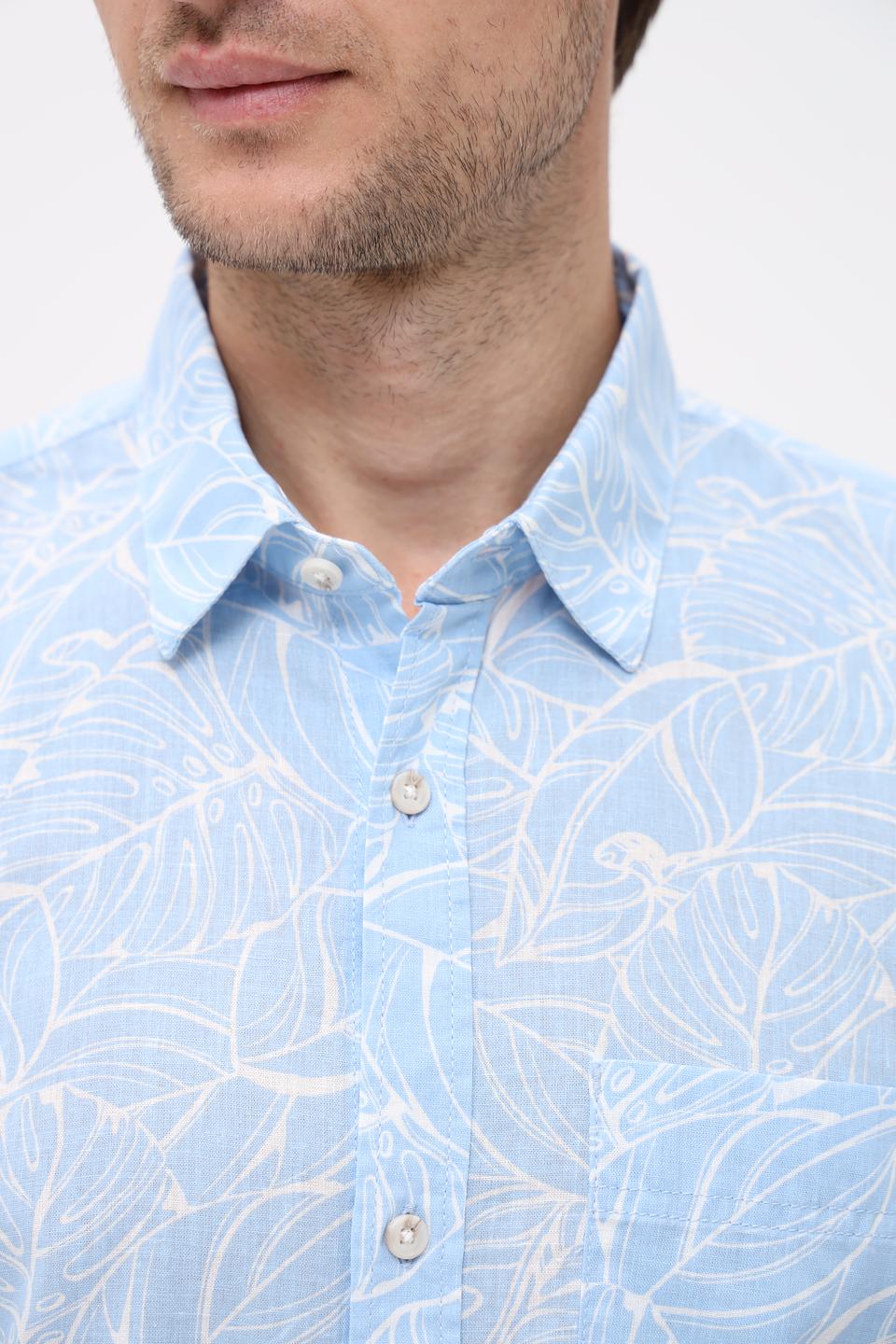 Рубашка кр Tom Tailor denim голубая