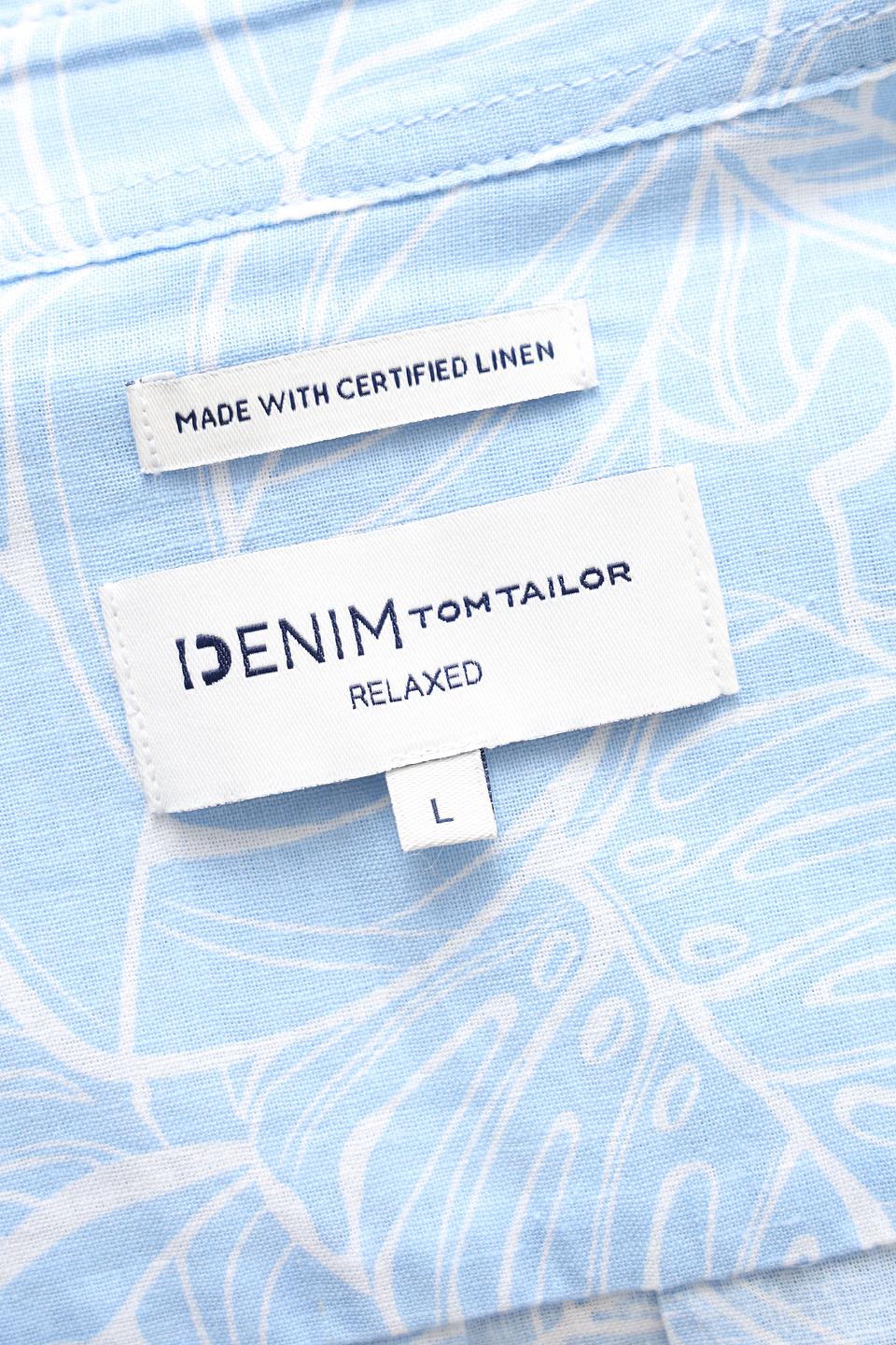 Рубашка кр Tom Tailor denim голубая