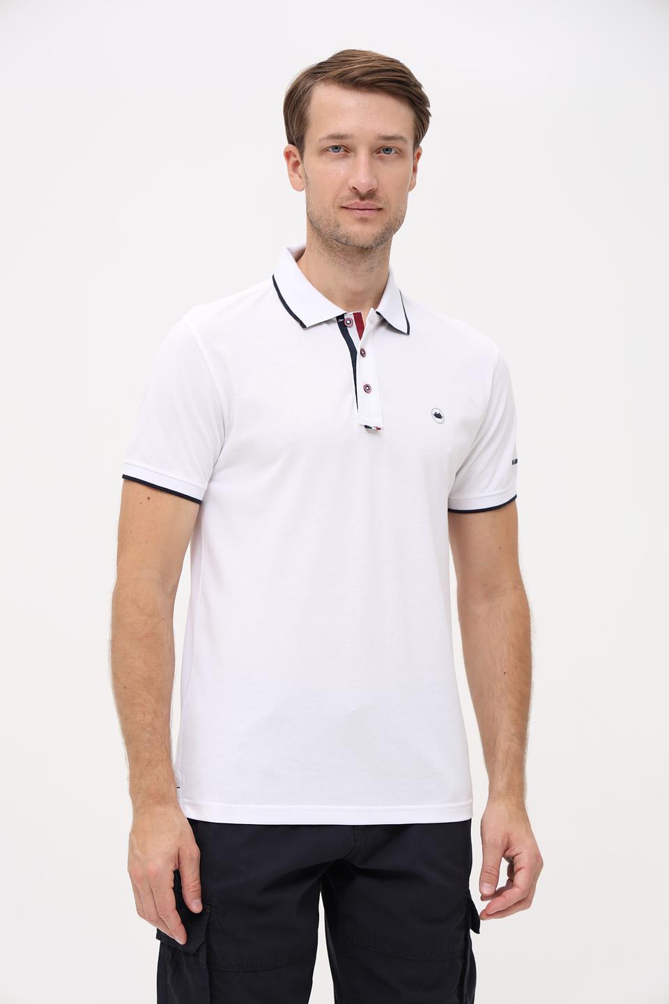 Поло Granchio белое с отделкой