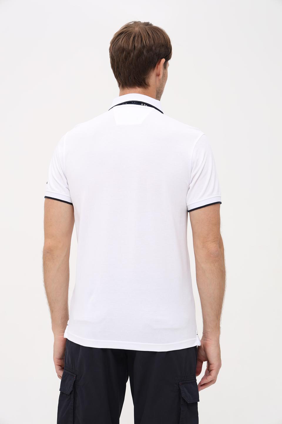 Поло Granchio белое с отделкой