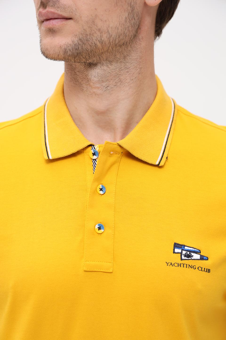 Поло Granchio жёлтое с логотипом