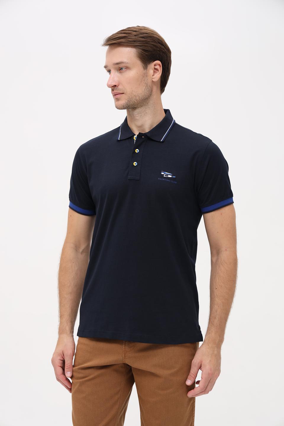 Поло Granchio с логотипом тёмно-синее