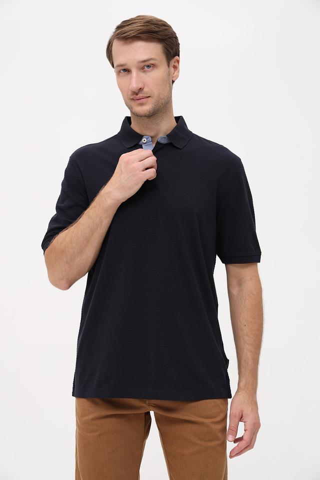 Поло Bugatti мужское тёмно-синее