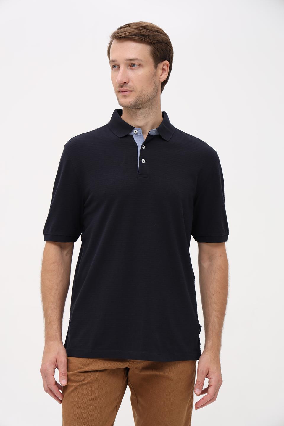 Поло Bugatti мужское тёмно-синее