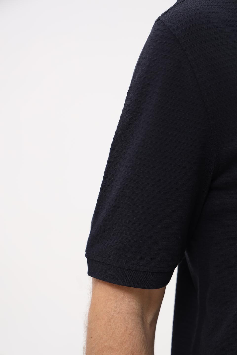 Поло Bugatti мужское тёмно-синее